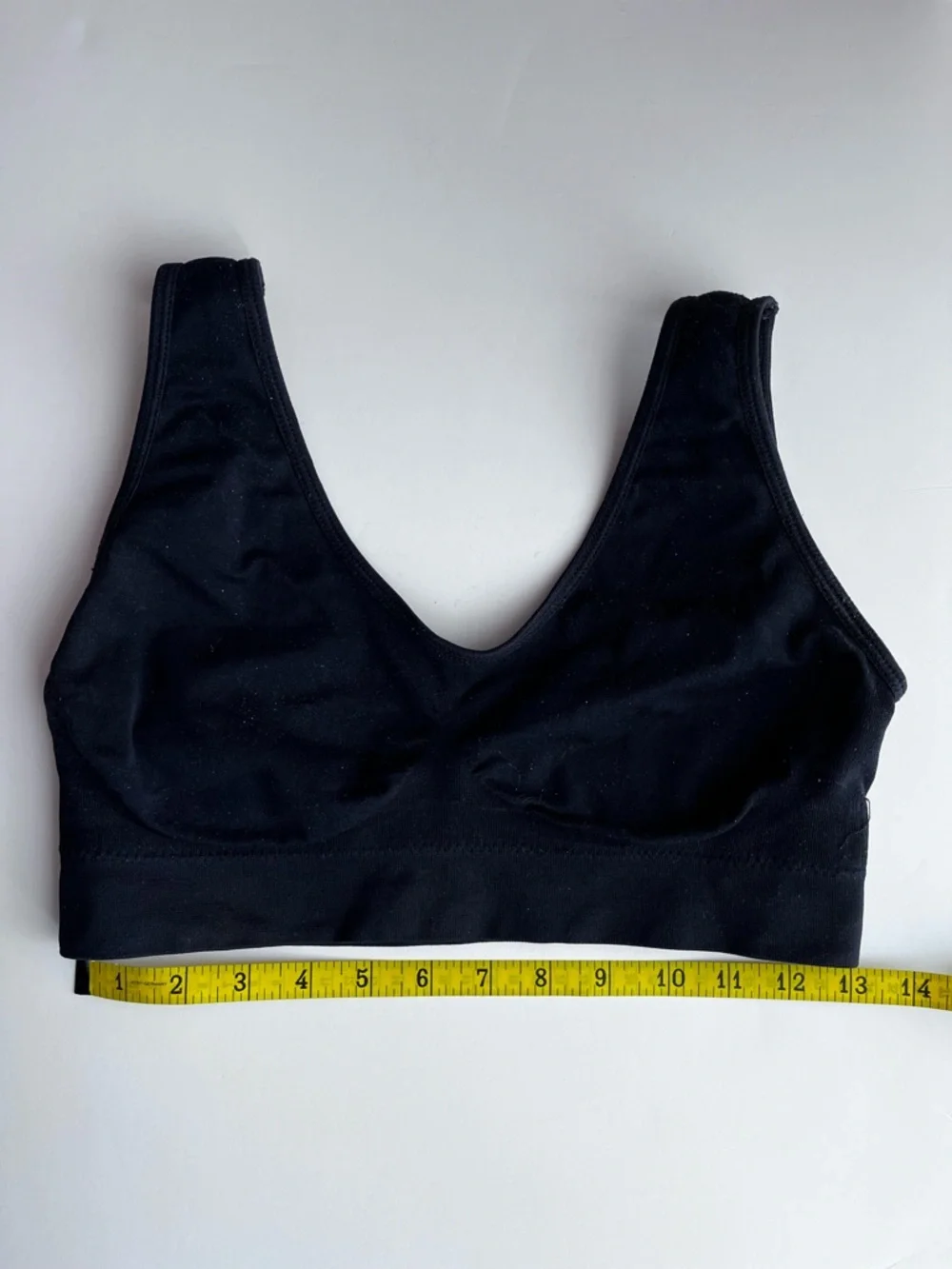 Seamless Comfortable Wide Strap No Underwire Black Bra Size XL - Picture 7 of 10